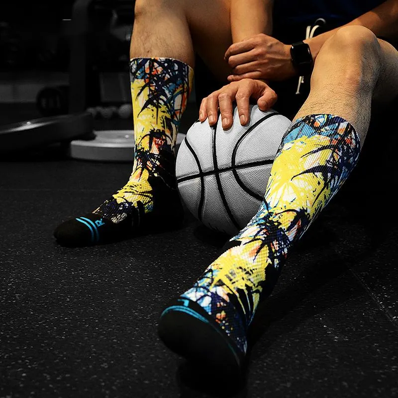 1-Pack Printed Basketball Socks for Men