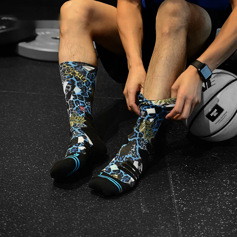 1-Pack Printed Basketball Socks for Men