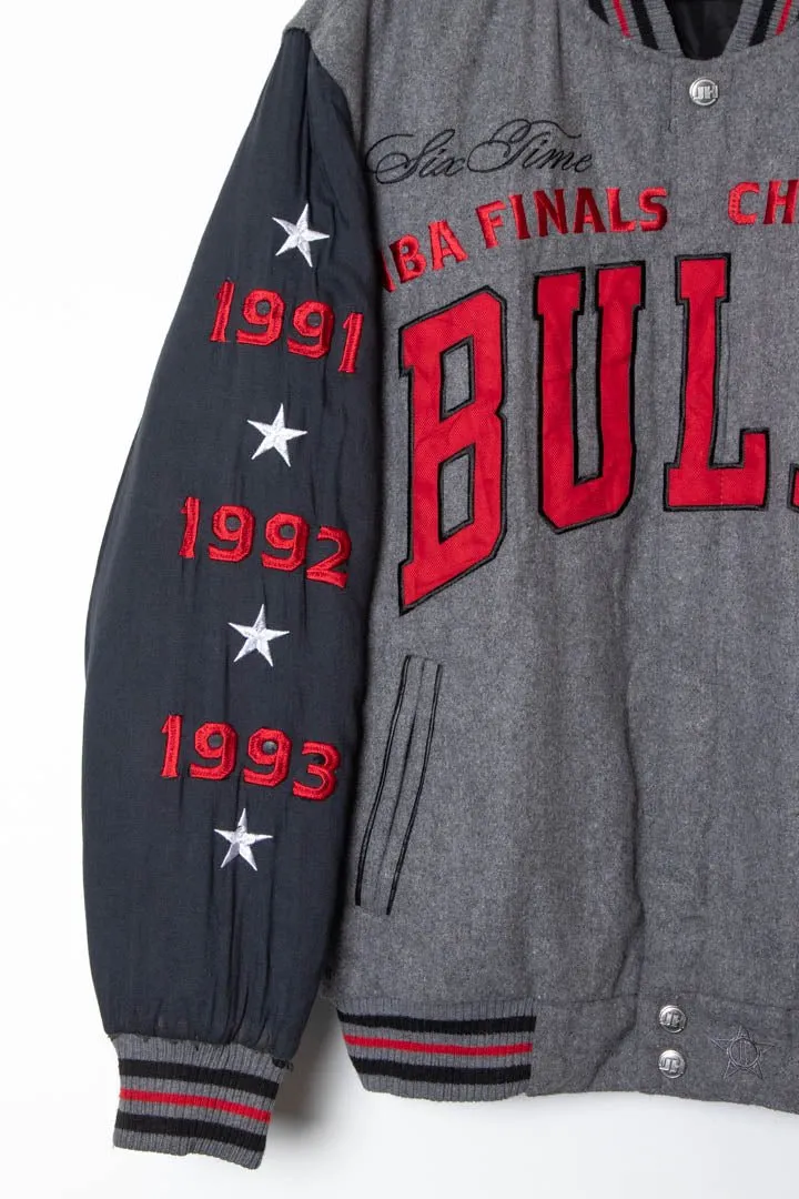 1998 Chicago Bulls 'Six Time Champions' Reversible Bomber Jacket (M)