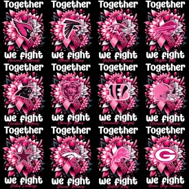 32 Breast Cancer Awareness Football Teams Designs Bundle PNG