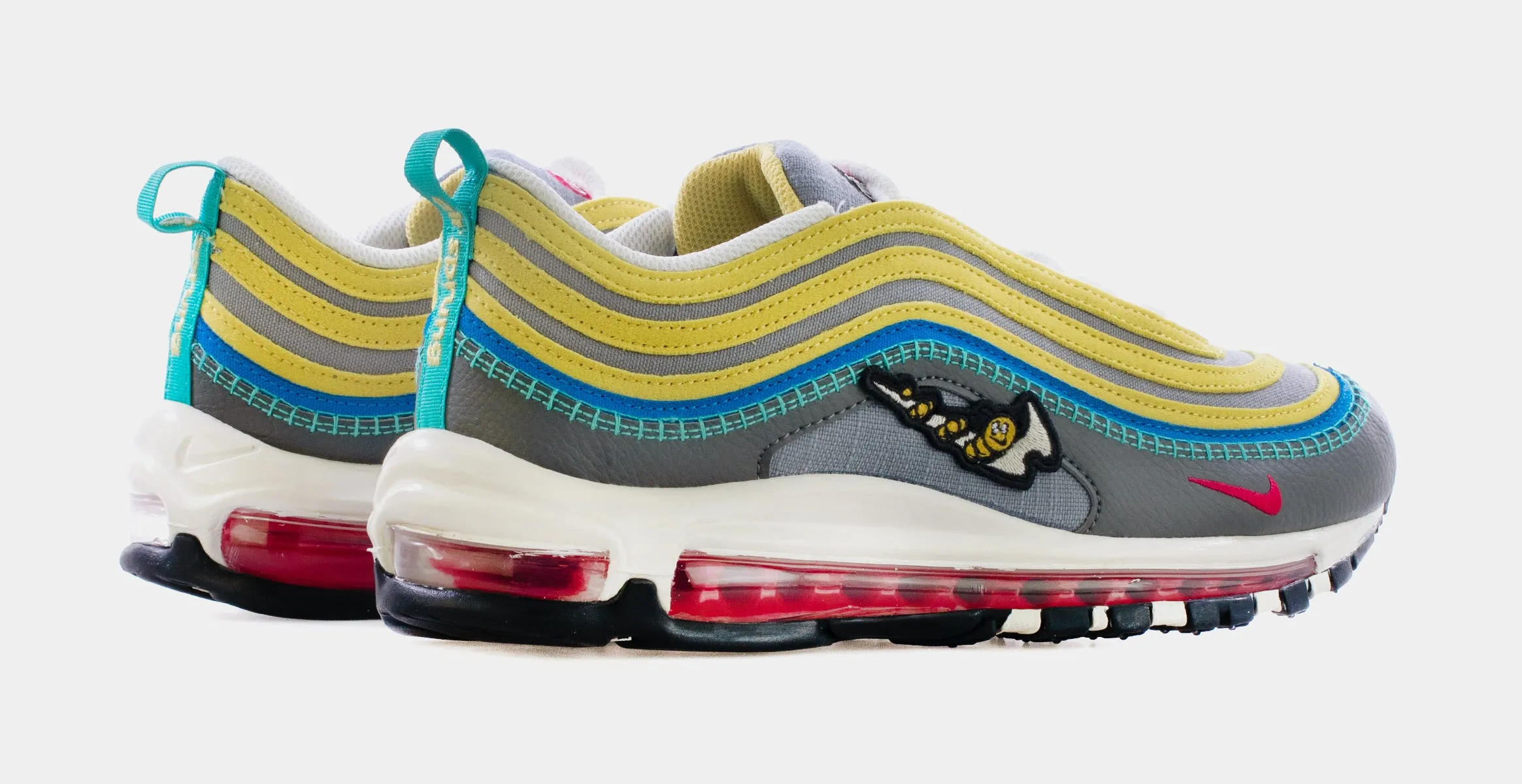 Air Max 97 Air Sprung Mens Lifestyle Shoes (Grey/Yellow/Multi)