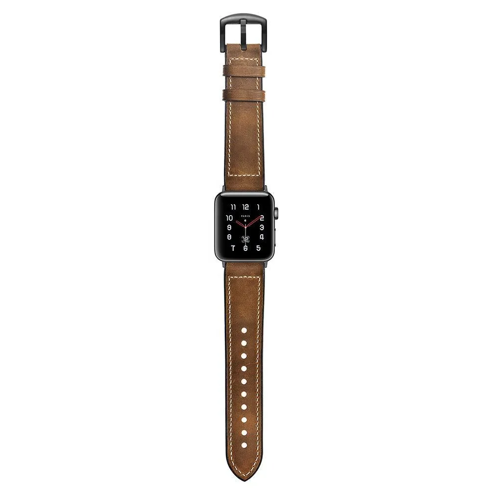 Apple Watch Series Band, Leather over Silicone Apple watchband