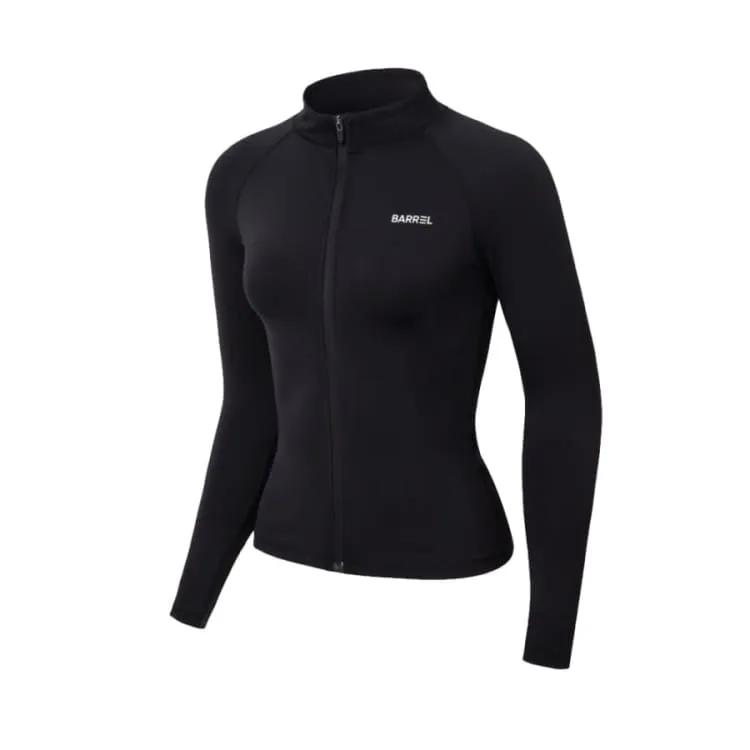 Barrel Women Essential Zip-Up Rashguard-BLACK