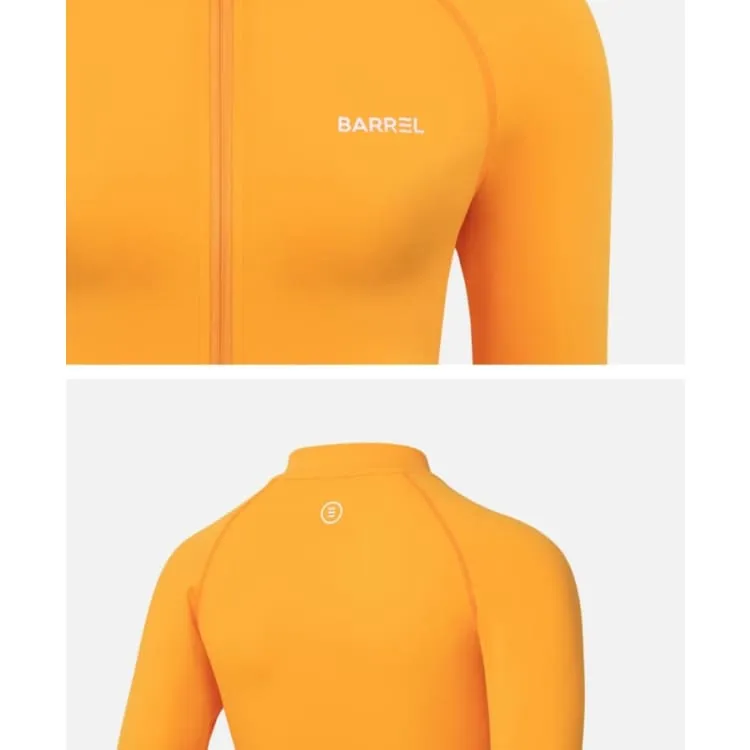 Barrel Women Essential Zip-Up Rashguard-ORANGE