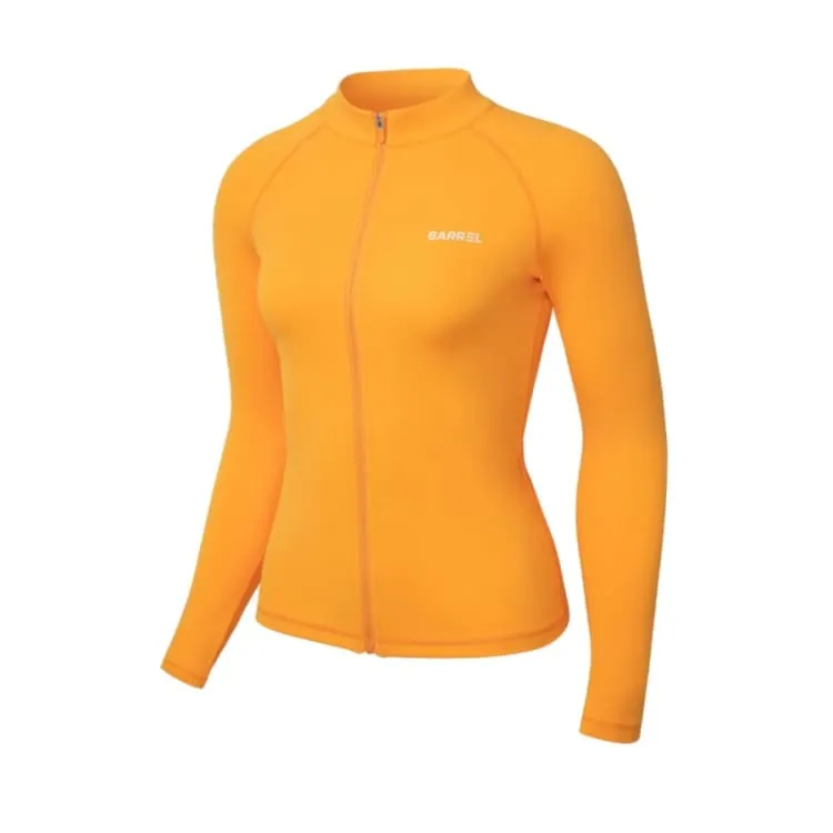 Barrel Women Essential Zip-Up Rashguard-ORANGE