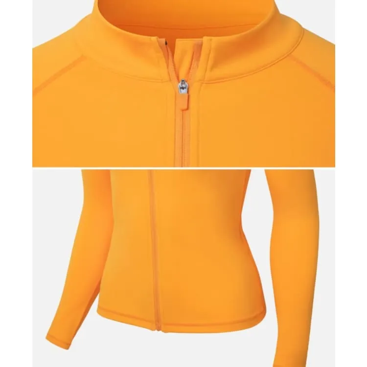 Barrel Women Essential Zip-Up Rashguard-ORANGE