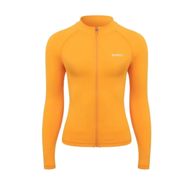 Barrel Women Essential Zip-Up Rashguard-ORANGE