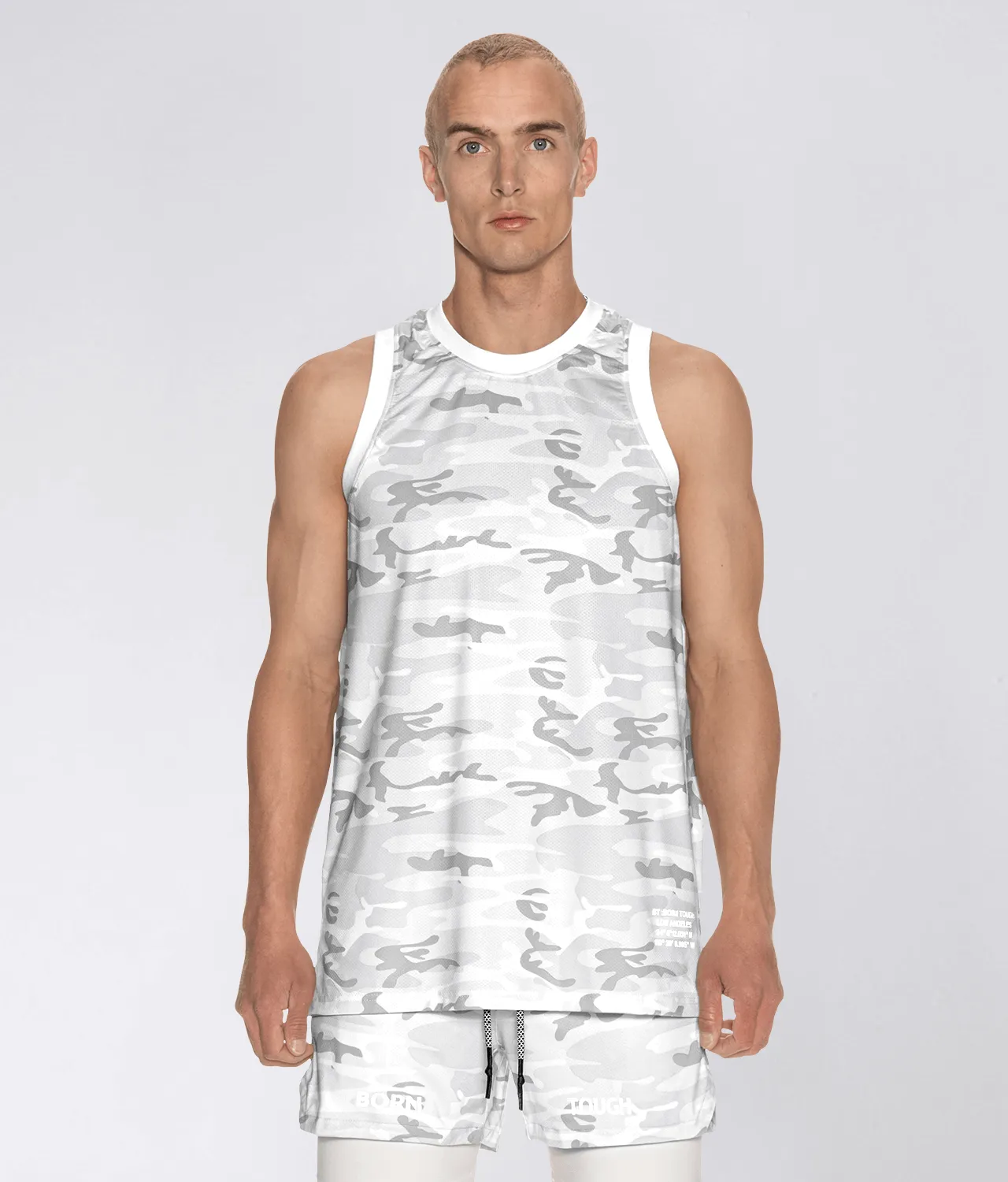 Born Tough Air Pro™ Running Tank Top for Men White Camo