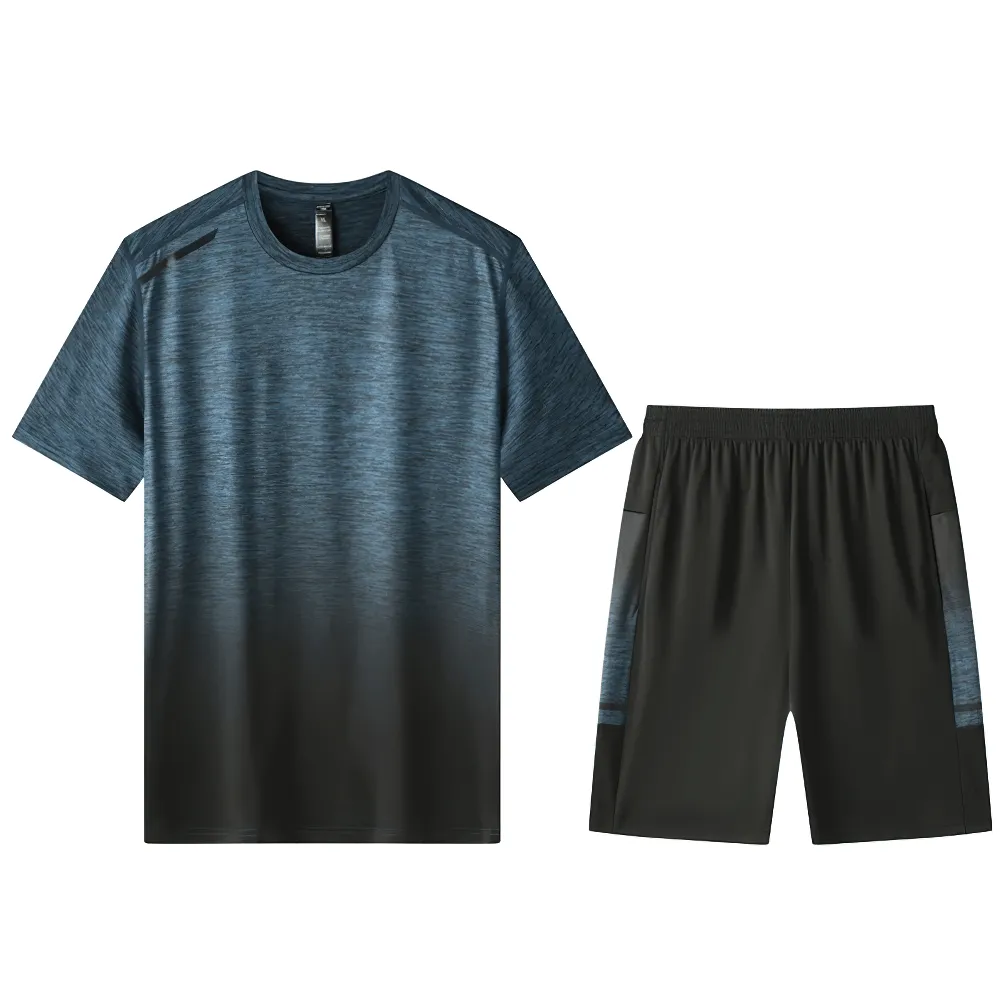 Breathable O-Neck Tee and Shorts Set - SF2049