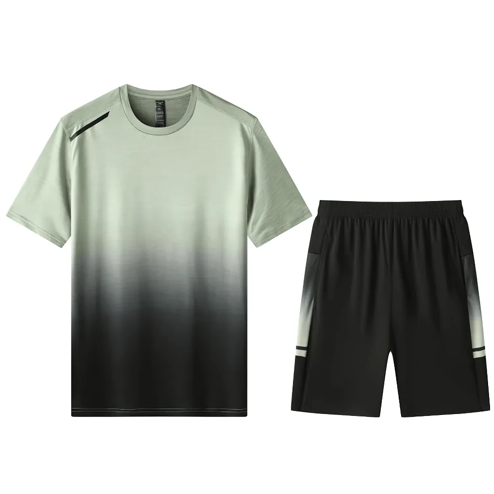 Breathable O-Neck Tee and Shorts Set - SF2049