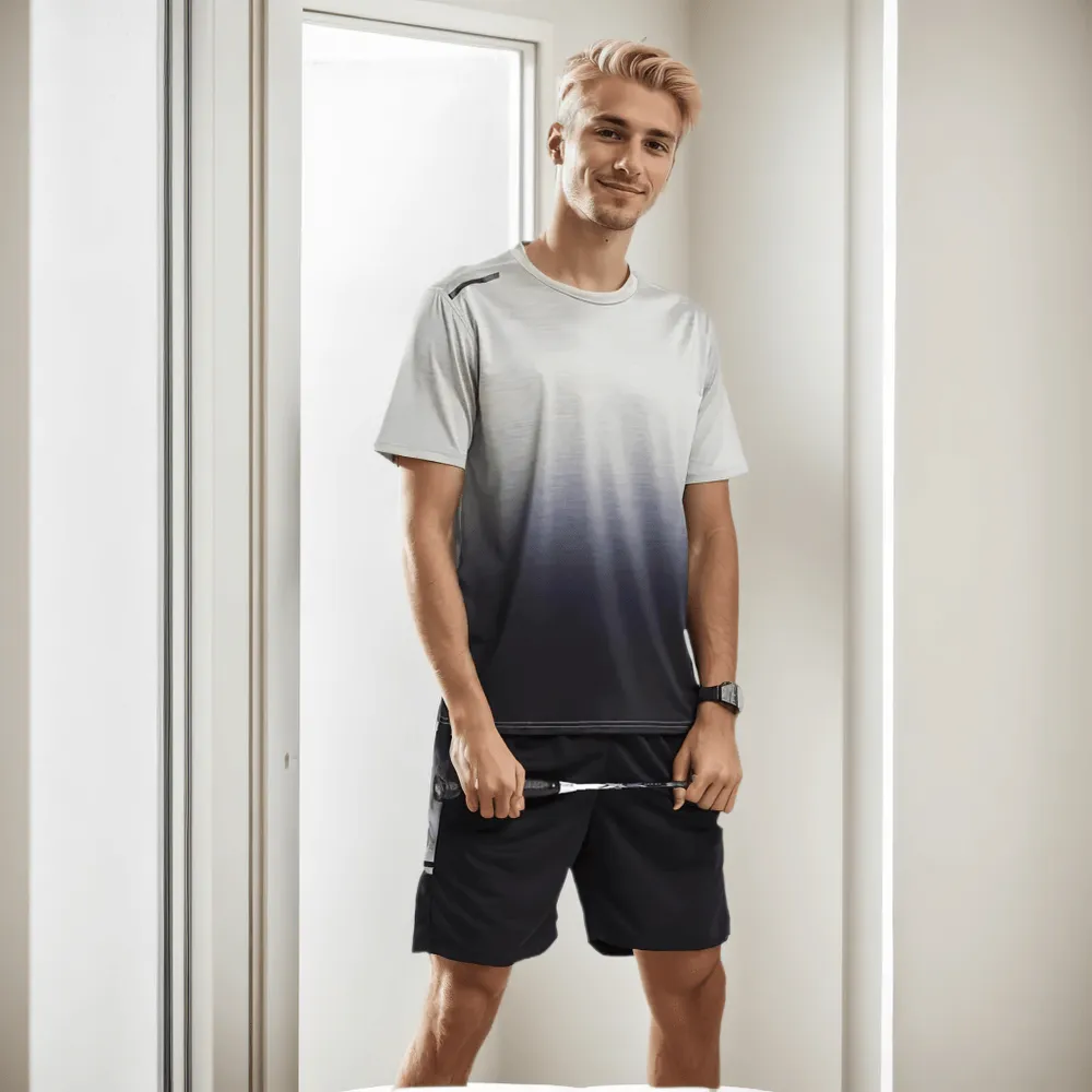 Breathable O-Neck Tee and Shorts Set - SF2049