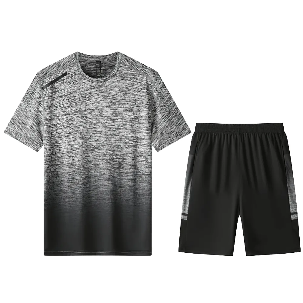 Breathable O-Neck Tee and Shorts Set - SF2049