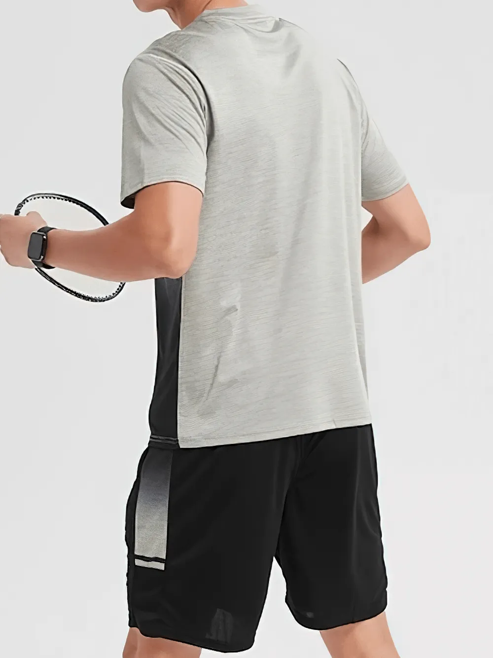 Breathable O-Neck Tee and Shorts Set - SF2049