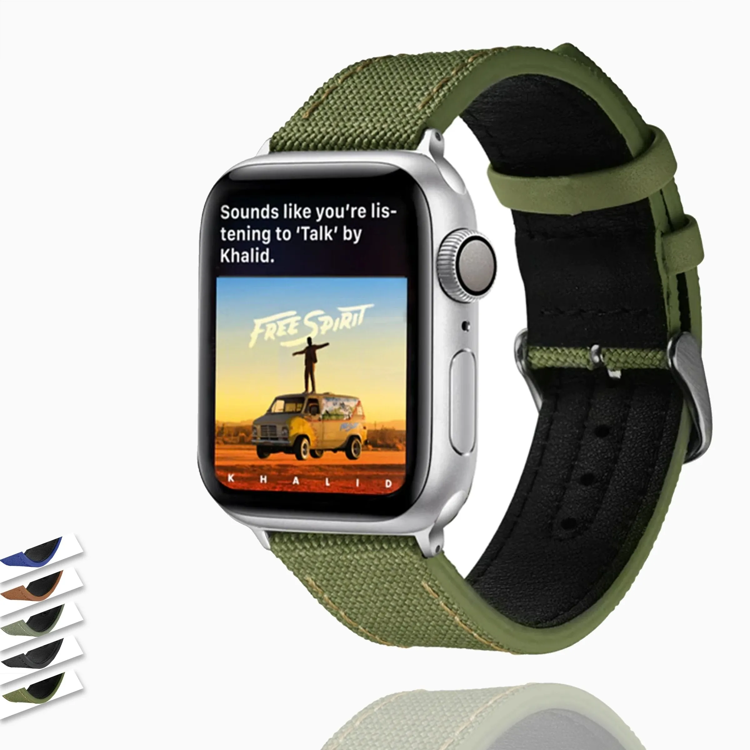 Canvas Leather Strap, Apple Watch Ultra Series 8 7 6 5  Band Watchband