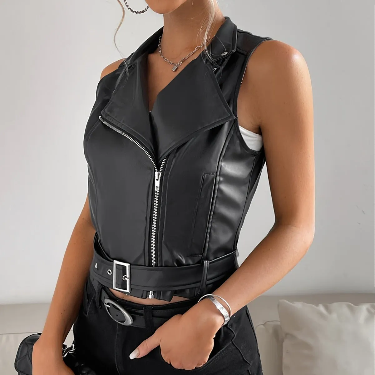 Casual Versatile Leather Jacket