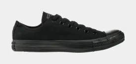 Chuck Taylor All Star Classic Colors Low Solid MonoChrome Canvas Mens Lifestyle Shoe (Black)