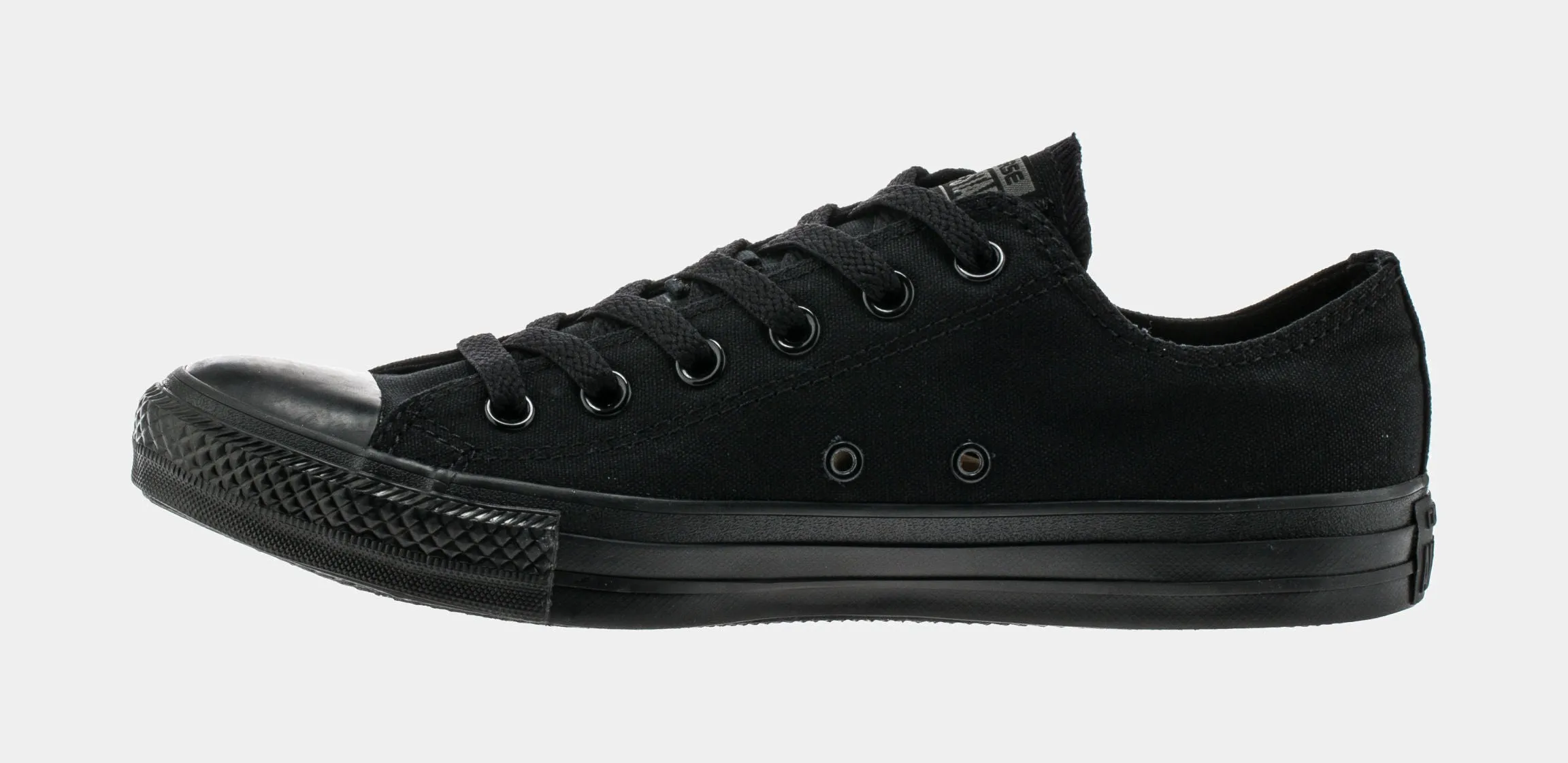 Chuck Taylor All Star Classic Colors Low Solid MonoChrome Canvas Mens Lifestyle Shoe (Black)