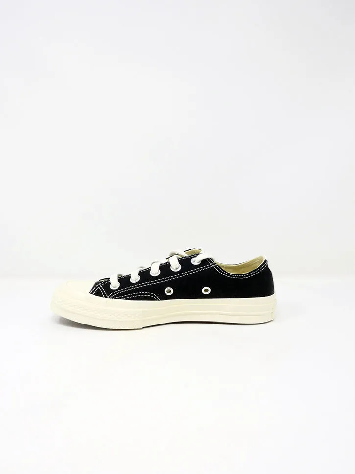 Comme des Garçons PLAY Converse, Low-Top, Black Single Heart