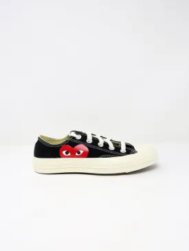 Comme des Garçons PLAY Converse, Low-Top, Black Single Heart