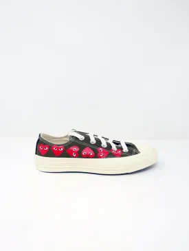 Comme des Garçons PLAY Converse, Low-Top, Khaki Multi Heart