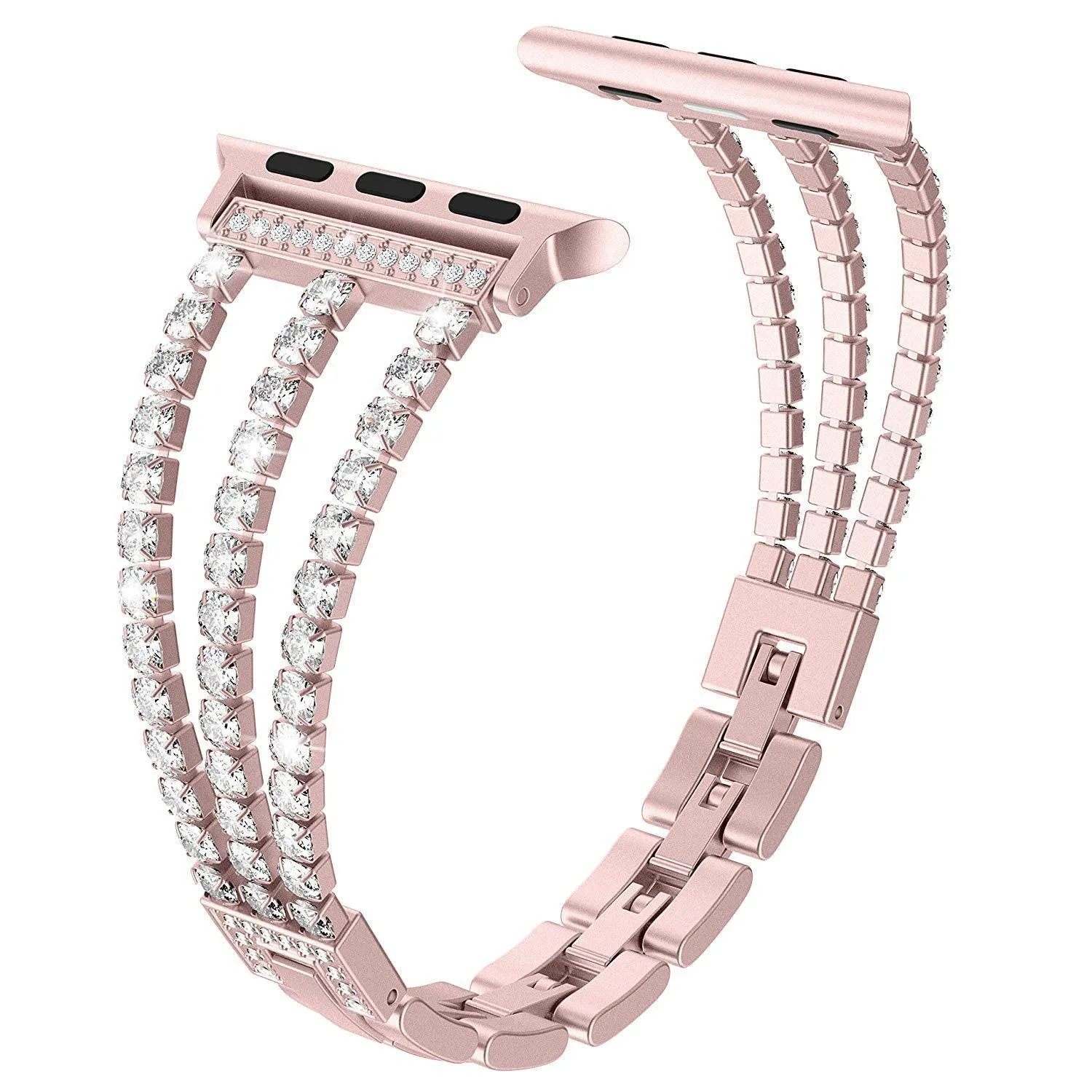 Diamond Watch Stainless Steel Strap Bracelet apple Watch band 7 6 5 4