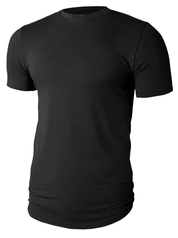 Elastic Plain Sports Quick-Drying Men's T-Shirt - SF0665