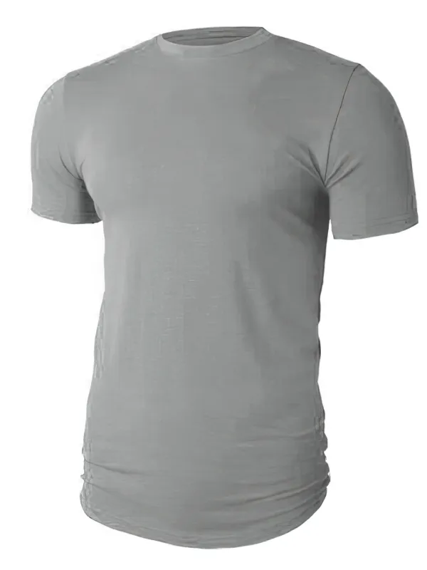 Elastic Plain Sports Quick-Drying Men's T-Shirt - SF0665