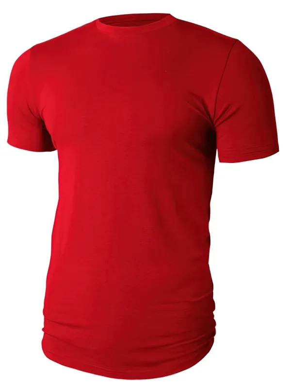 Elastic Plain Sports Quick-Drying Men's T-Shirt - SF0665