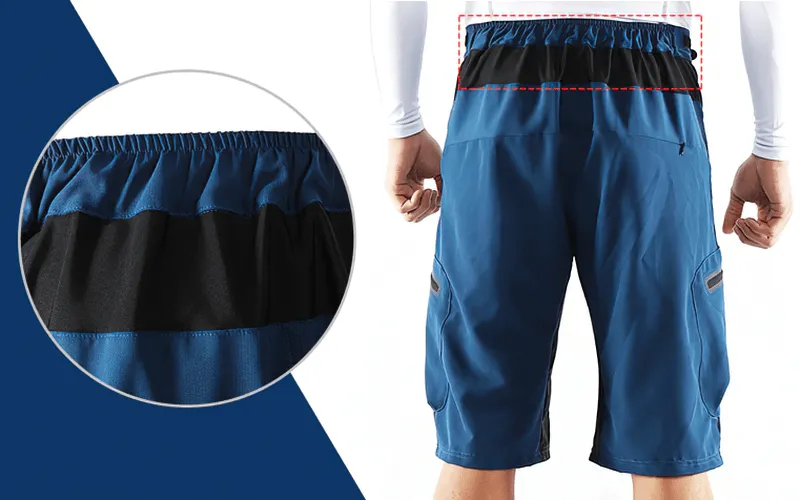 Elastic Waistband Sports Cycling Shorts with Side Pockets - SF0593