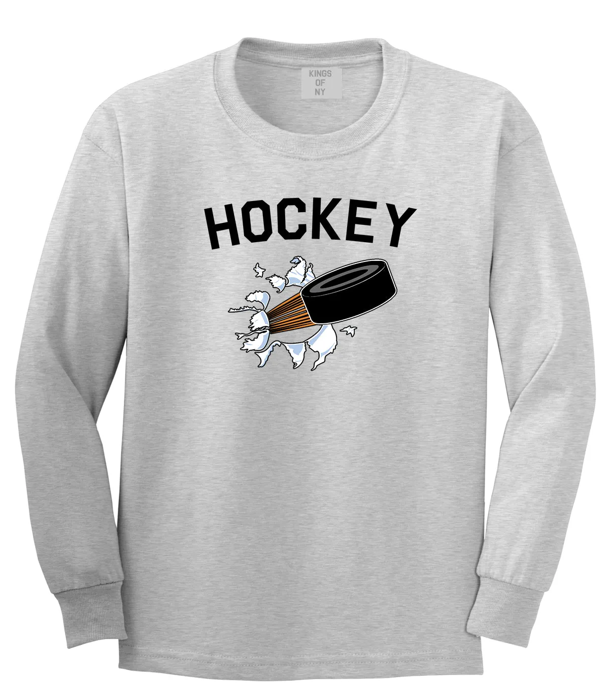 Hockey Goalie Puck Mens Long Sleeve T-Shirt