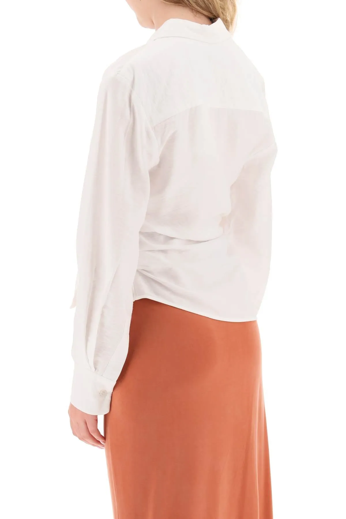 Jacquemus bahia tied-sash blouse