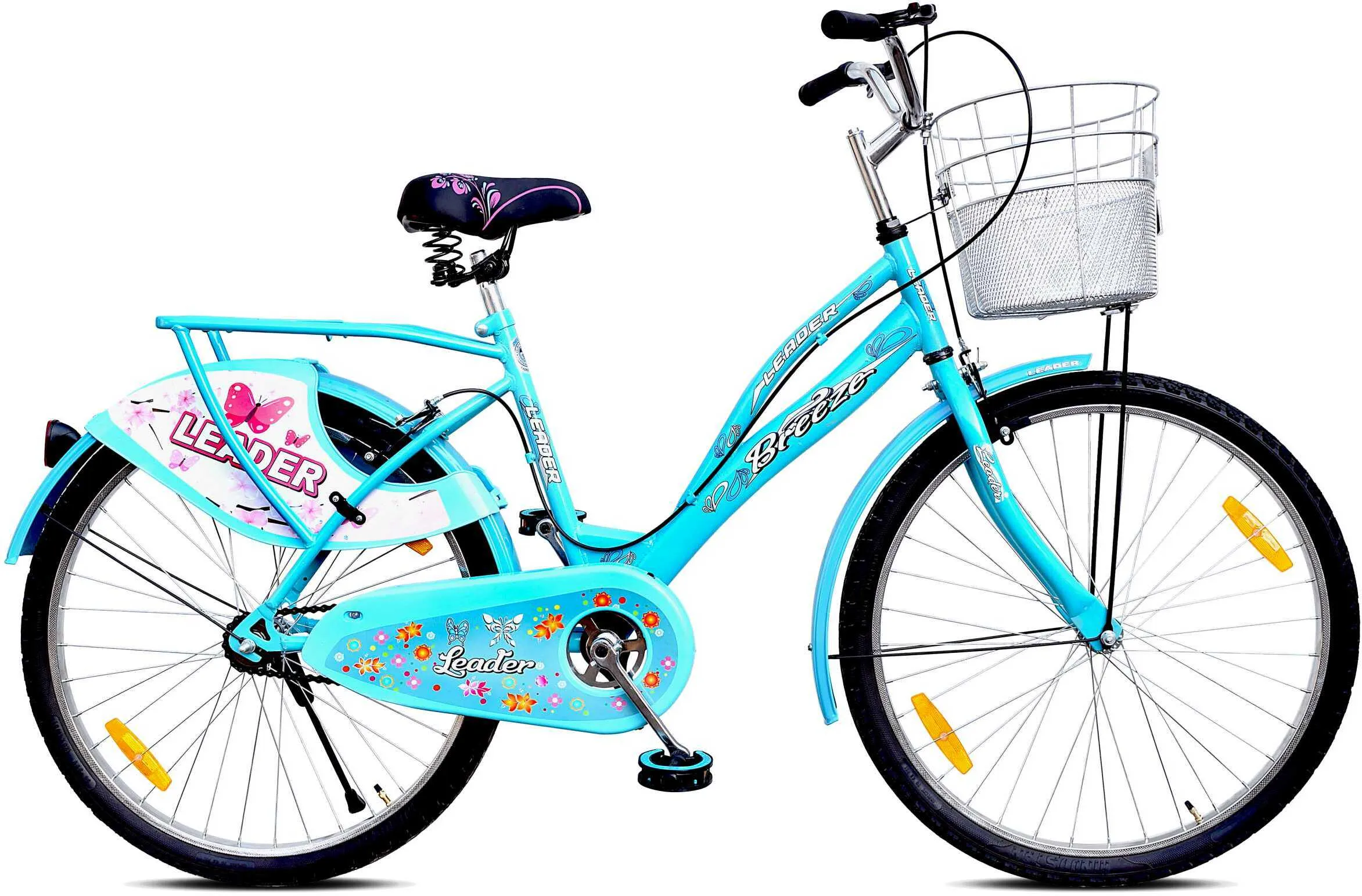 Ladybird Breeze 26t Bicycle For Girls/women With Basket And Integrated Carrier 26 T Girls Cycle/womens Cycle (single Speed | Blue)