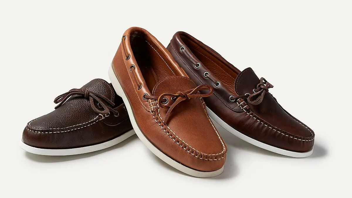 LE Men’s Canoe Shoe: Brown Boat Sole