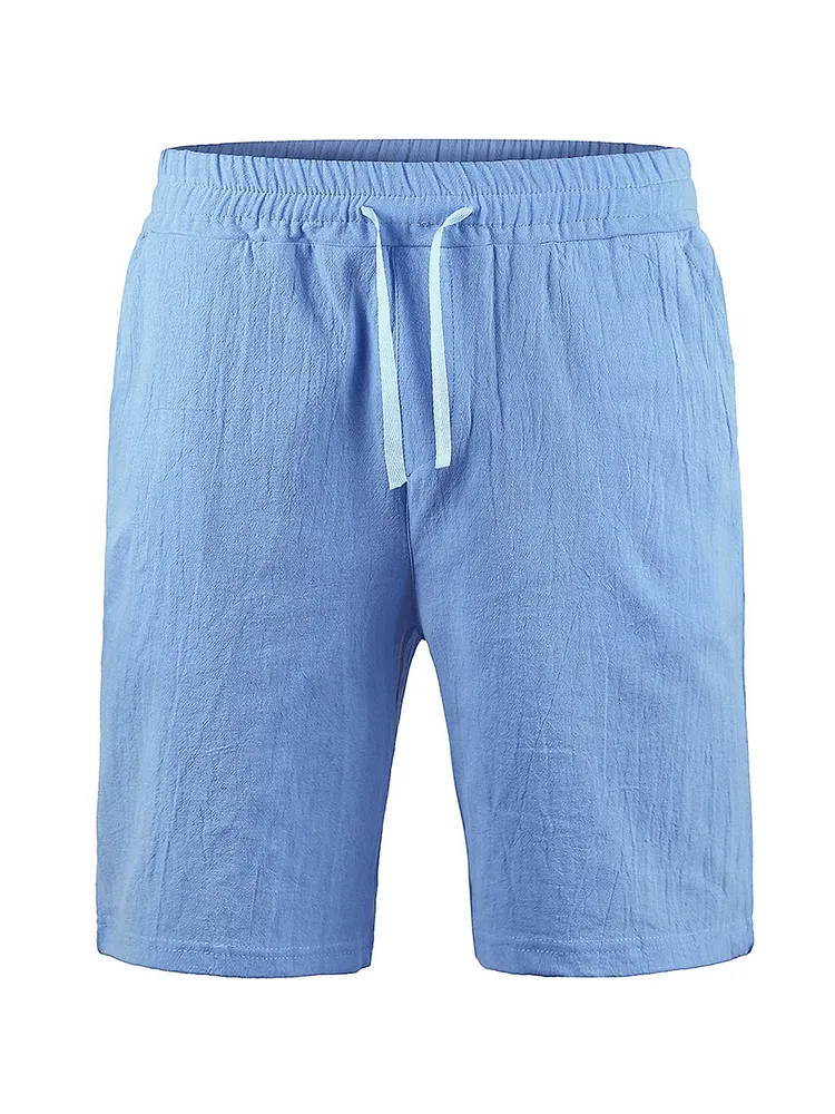 Linen Solid Color Breathable Men's Shorts / Sports Shorts - SF1118