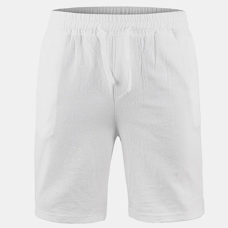 Linen Solid Color Breathable Men's Shorts / Sports Shorts - SF1118