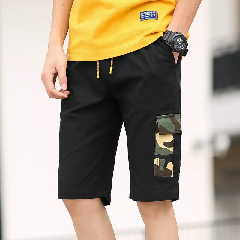 Loose casual sports five-point pants men