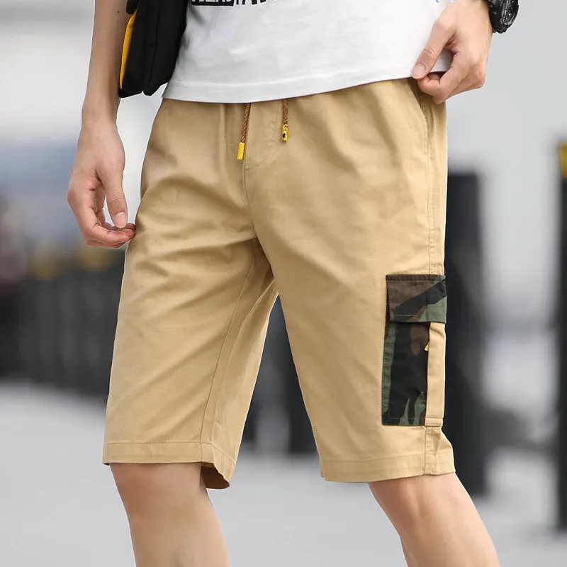 Loose casual sports five-point pants men