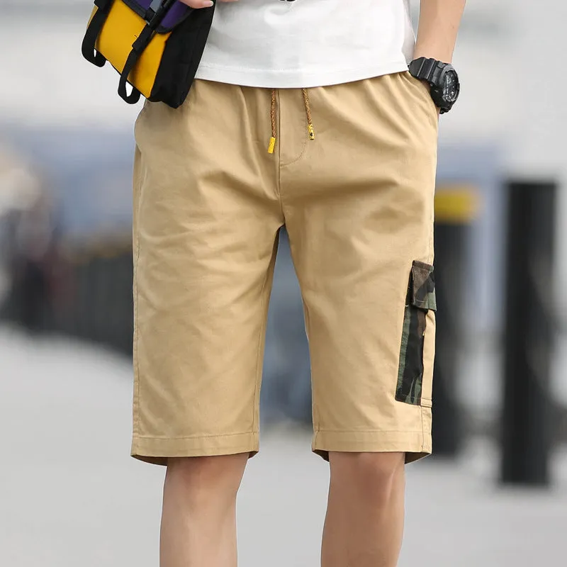 Loose casual sports five-point pants men