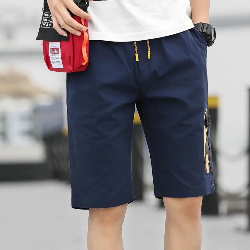 Loose casual sports five-point pants men