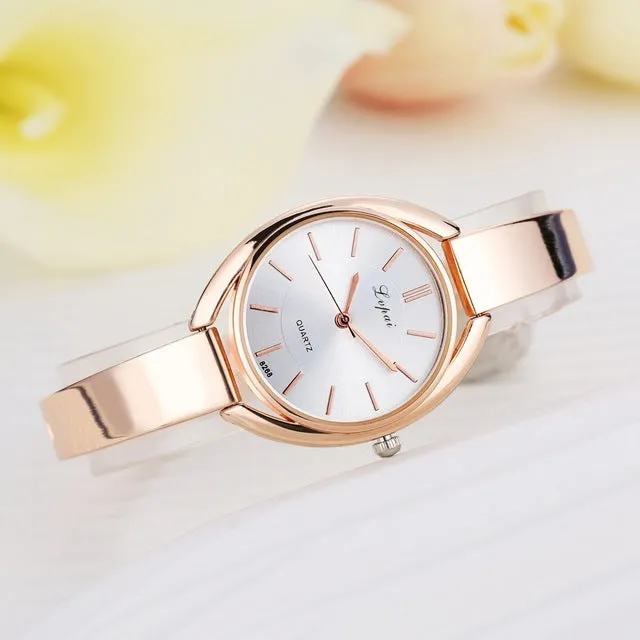 Lvpai Brand Fashion Women Dress Watch Gold Silver Stainless Steel High Quality Female Quartz watches Lady Wristwatch