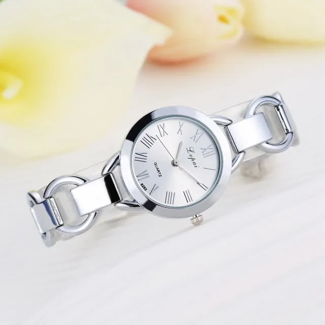 Lvpai Brand Fashion Women Dress Watch Gold Silver Stainless Steel High Quality Female Quartz watches Lady Wristwatch