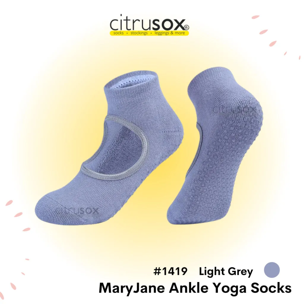 Mary Jane Anti-Skid Ankle Yoga Barre Socks