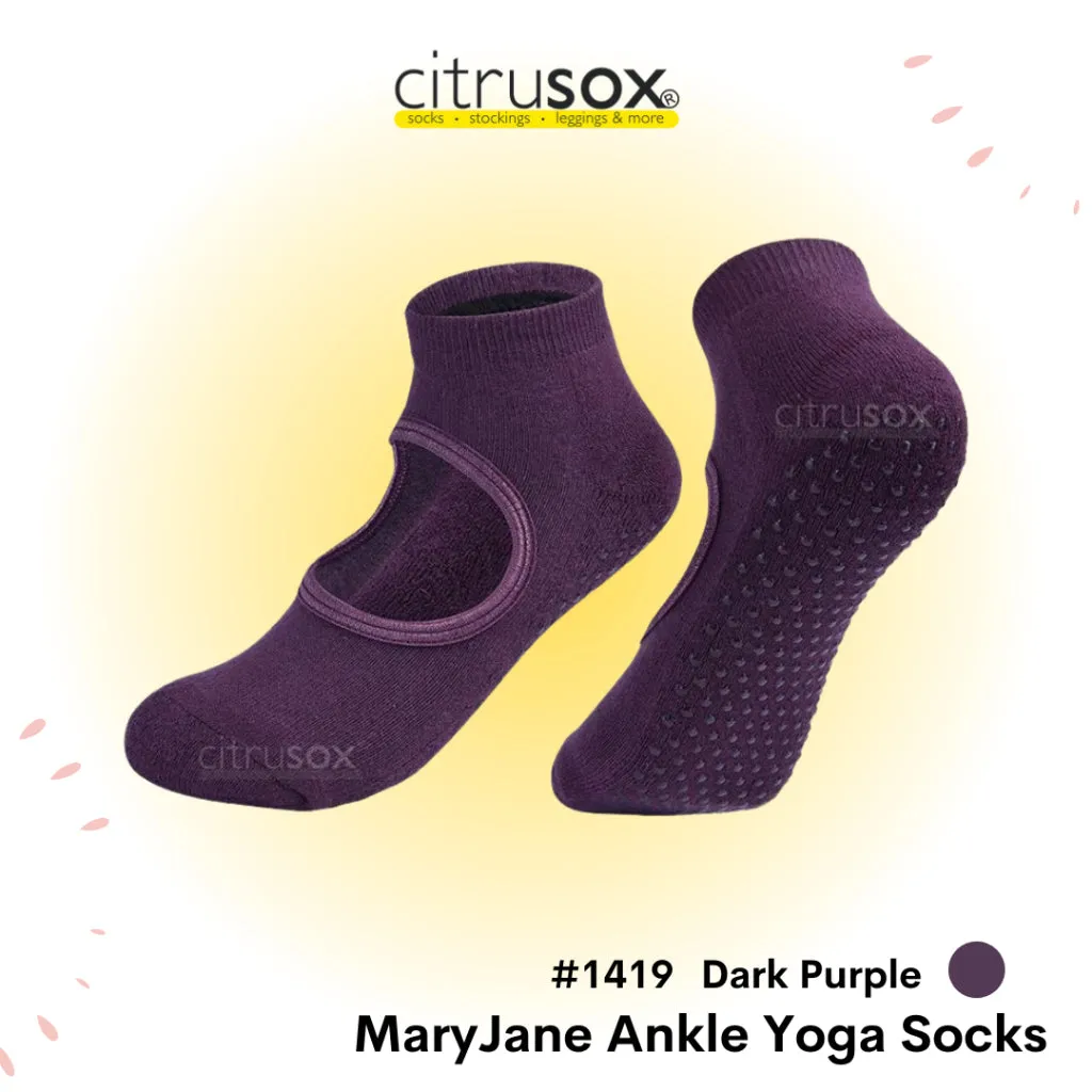 Mary Jane Anti-Skid Ankle Yoga Barre Socks