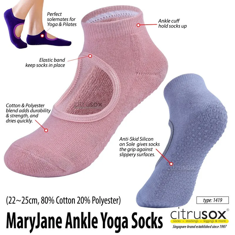 Mary Jane Anti-Skid Ankle Yoga Barre Socks