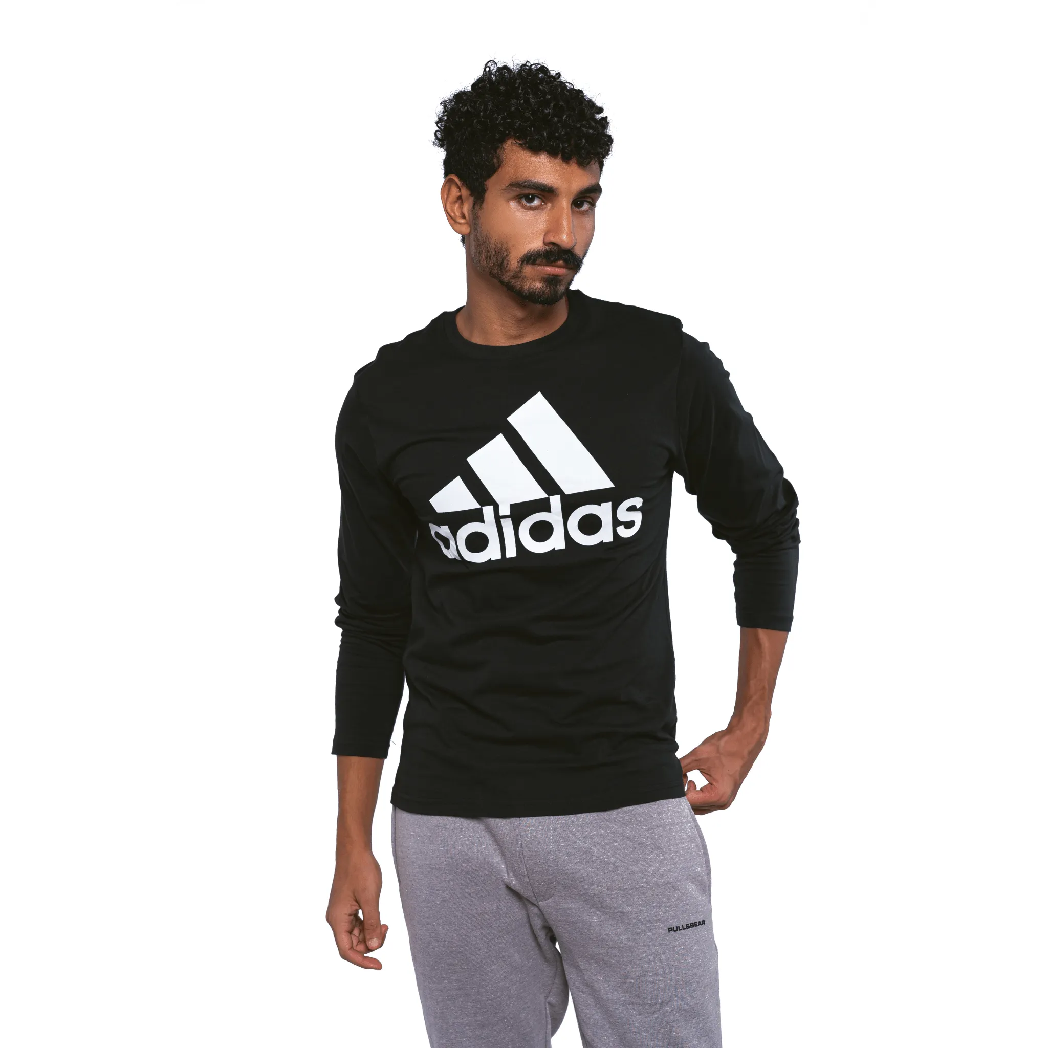 Men Sports Cotton Sweatshirt - Black