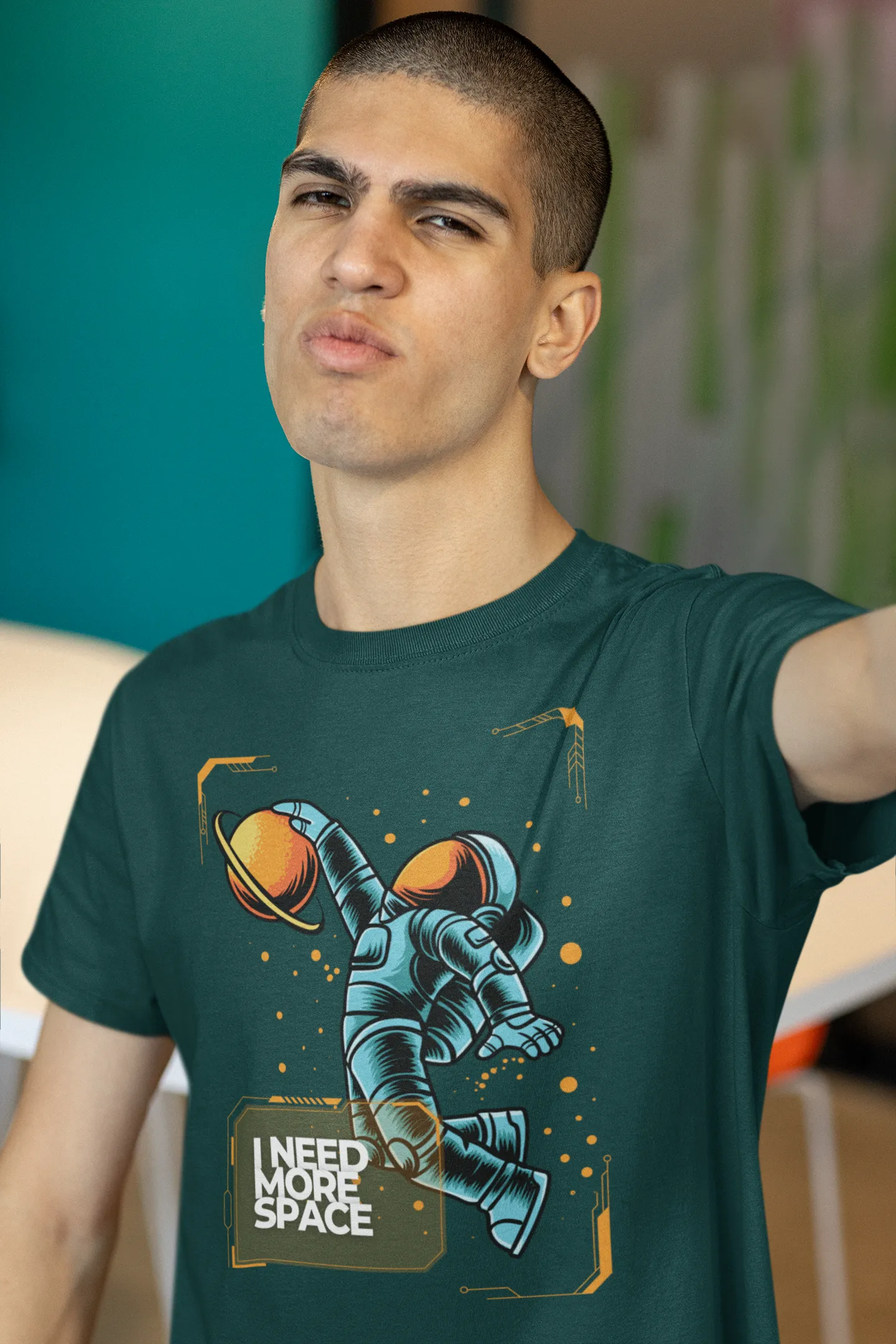 Men's Astronaut Basketball T-Shirt - Need More Space