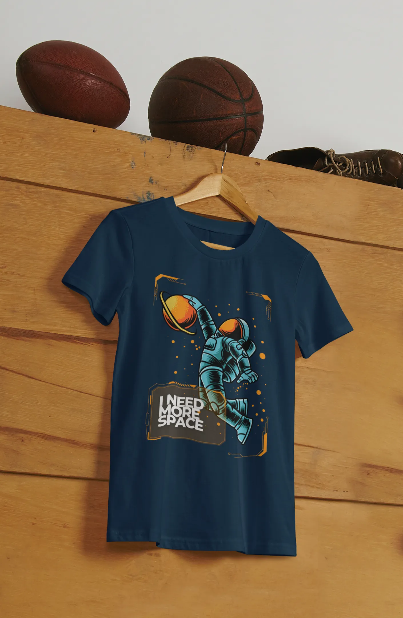 Men's Astronaut Basketball T-Shirt - Need More Space