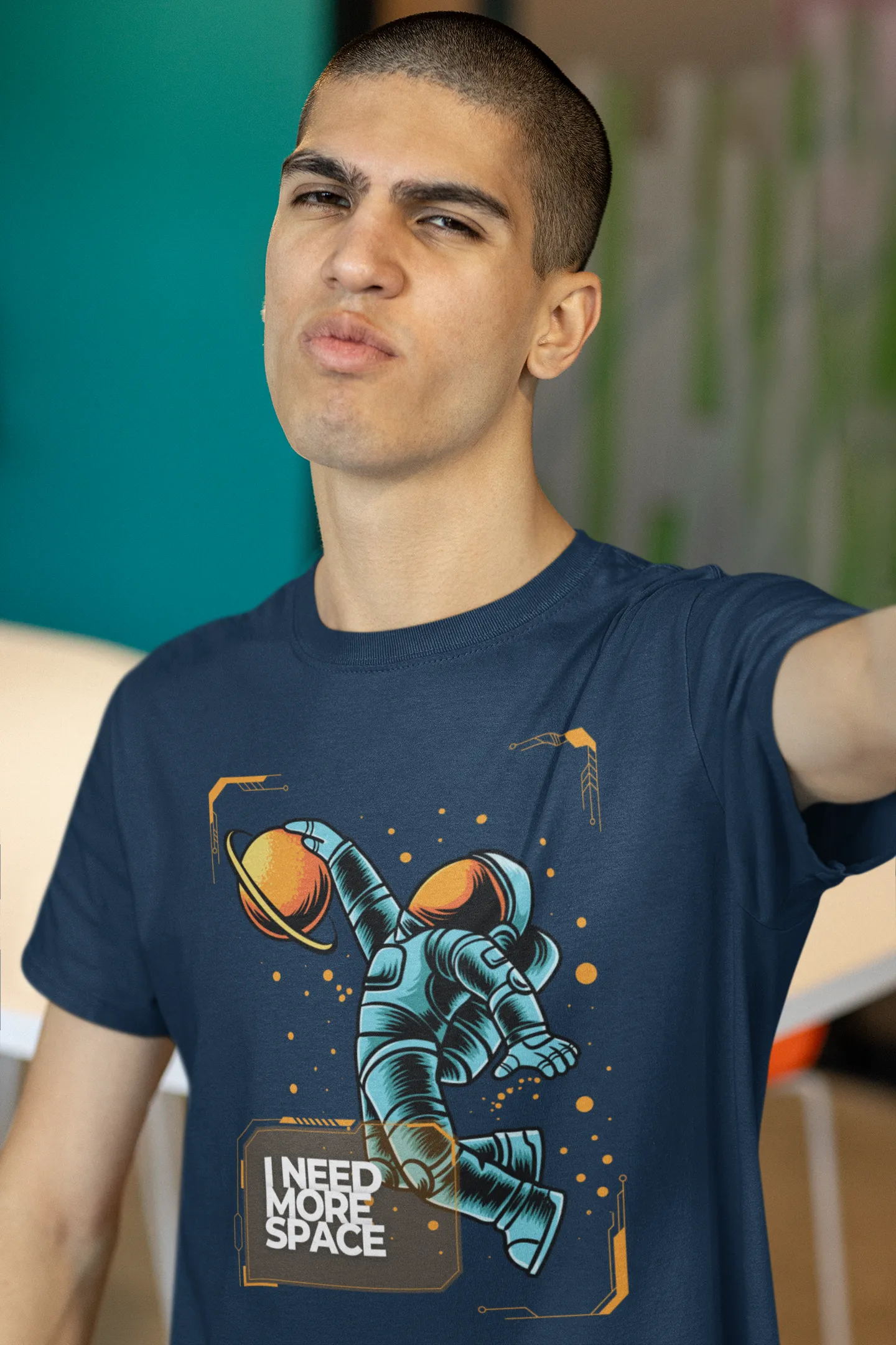 Men's Astronaut Basketball T-Shirt - Need More Space