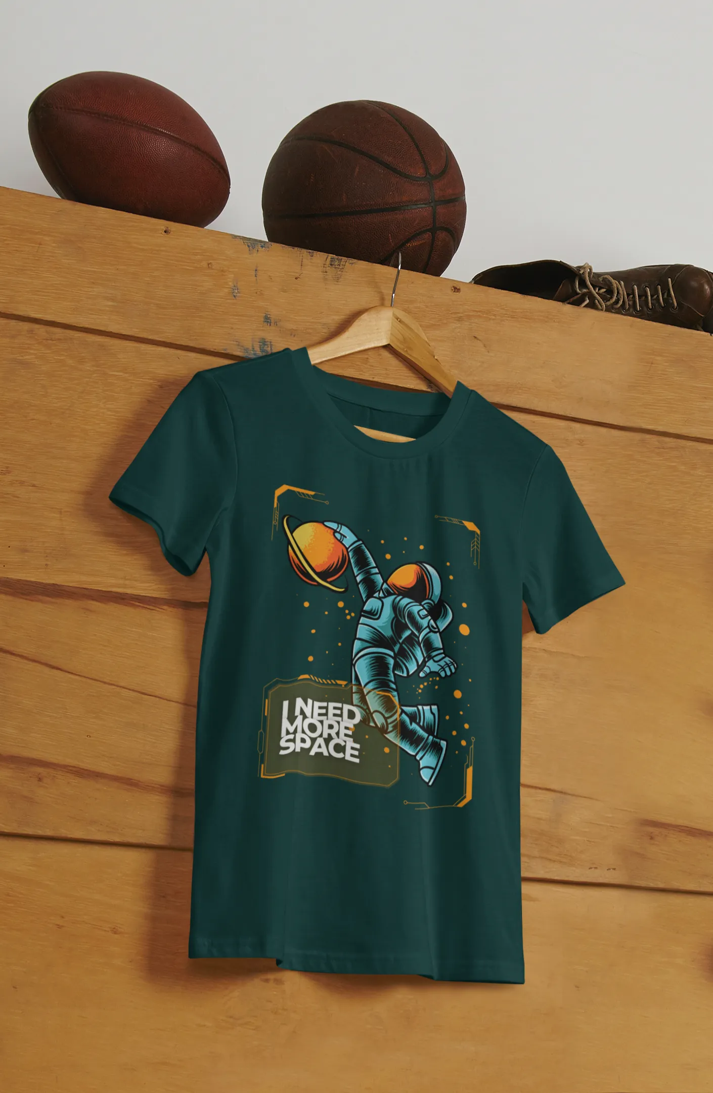 Men's Astronaut Basketball T-Shirt - Need More Space