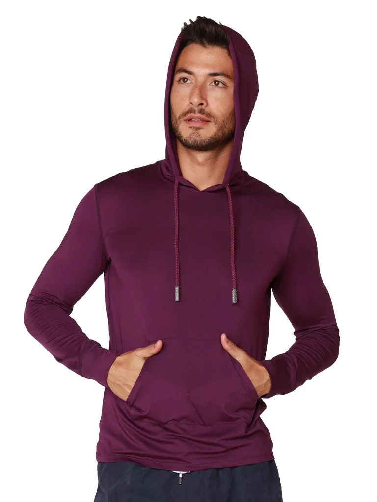 Men's Long Sleeve Hoodie in purple